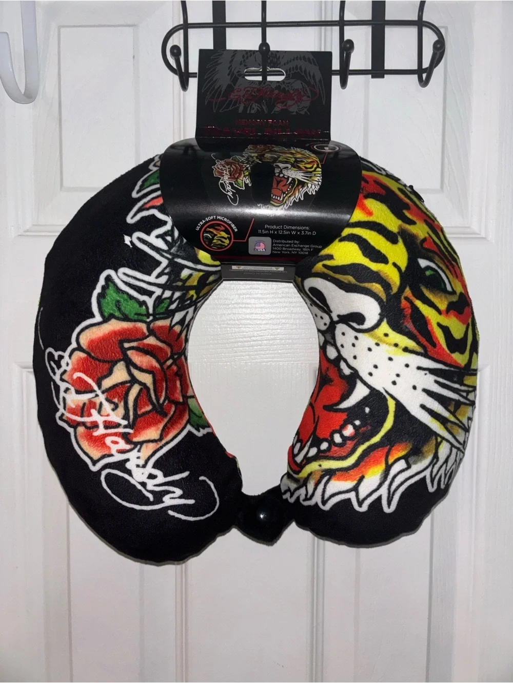 Tiger & Rose Travel Neck Pillow - Black, Yellow, Red NWT